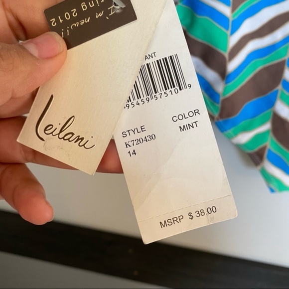 LEILANI bikini swim bottom mint brown size 14 - Picture 8 of 13